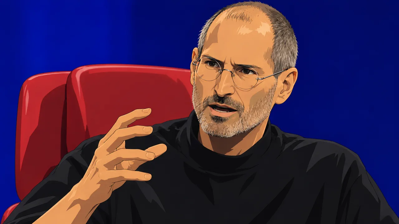 Anime illustration for Steve Jobs on Why Ideas Should Run Companies, Not Hierarchy.